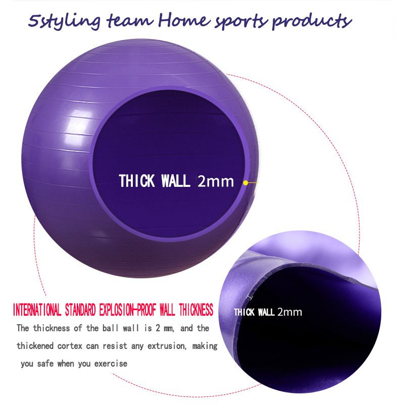 PVC dày chống cháy nổ yoga tập thể dục massage bóng phục hồi chức năng đào tạo Cao su Yoga cân bằng bóng thiết bị thể thao bán buôn